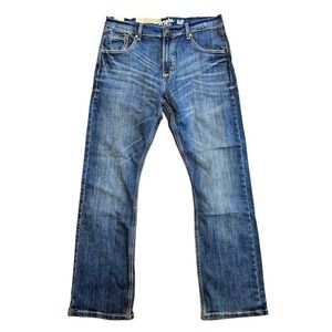 Wrangler Retro Jeans Mens 33x32 Blue Medium Wash Slim Bootcut Western